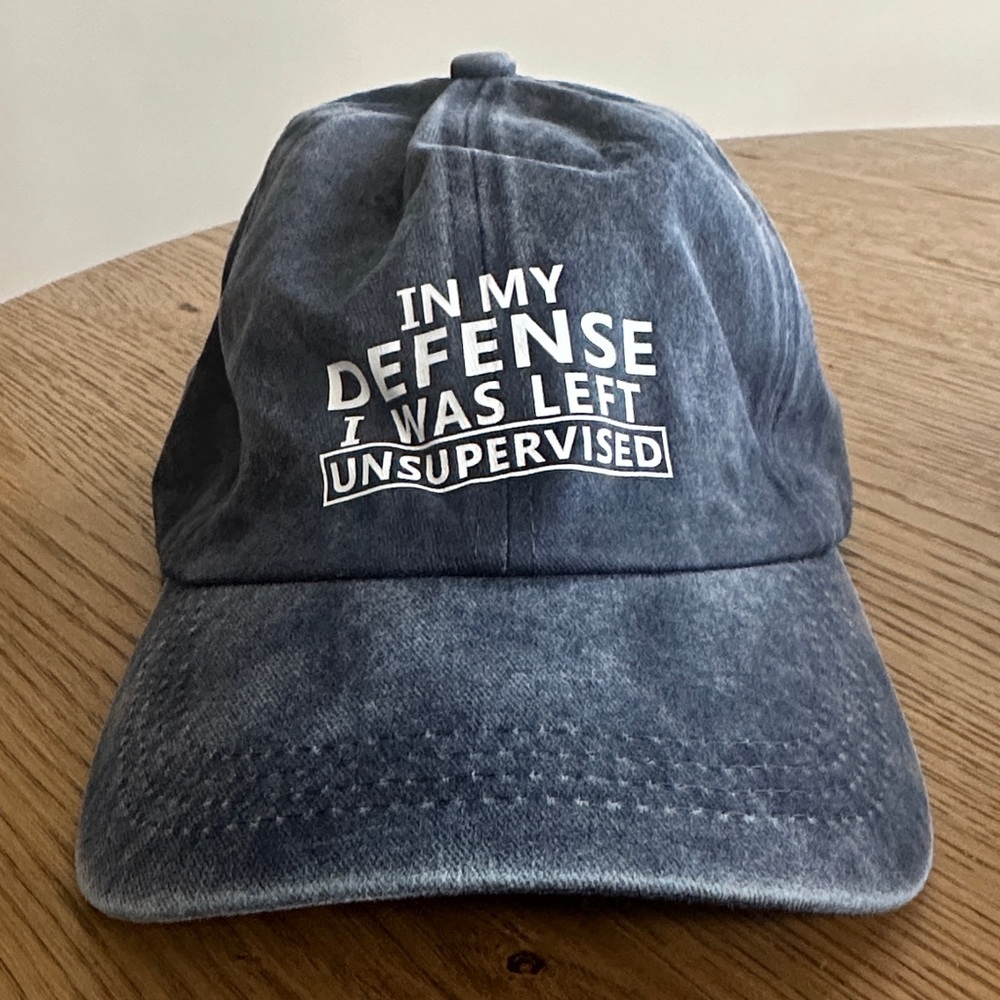 Blue In My Defense I Was Left Unsupervised Graphic Cap